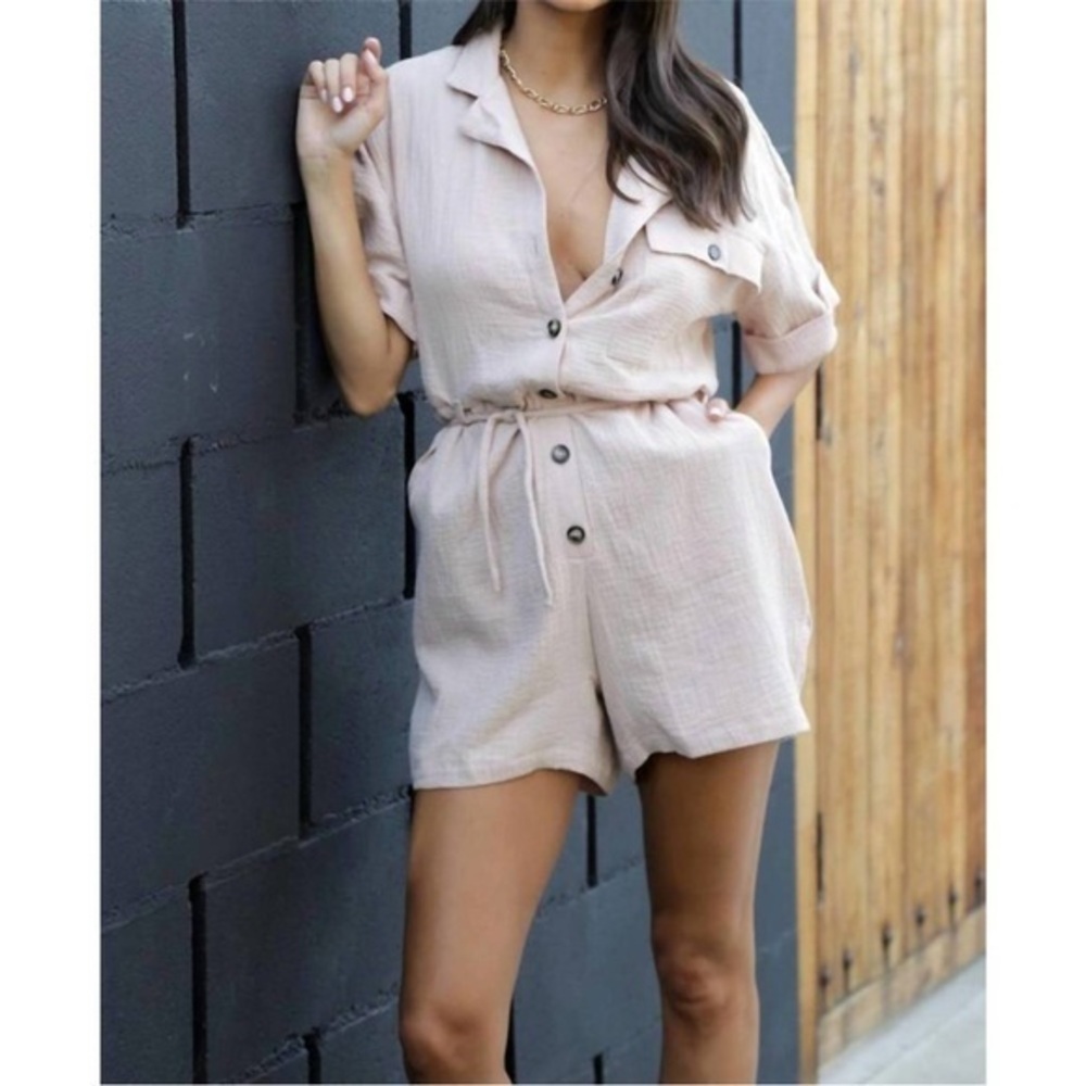 NEW BISHOP + YOUNG emerson romper in dune